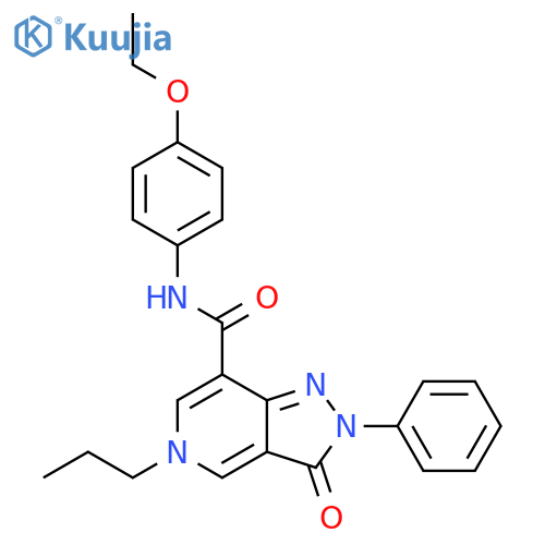 N-(4-ethoxyphenyl)-3-oxo-2-phenyl-5-propyl-2H,3H,5H-pyrazolo4,3-cpyridine-7-carboxamide structure