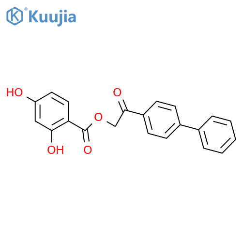 2-{1,1'-biphenyl-4-yl}-2-oxoethyl 2,4-dihydroxybenzoate structure