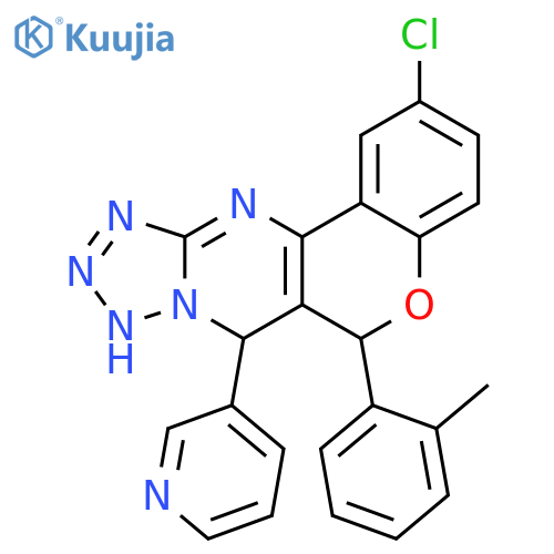 4-chloro-9-(2-methylphenyl)-11-(pyridin-3-yl)-8-oxa-12,13,14,15,17-pentaazatetracyclo8.7.0.0^{2,7}.0^{12,16}heptadeca-1(10),2(7),3,5,13,15-hexaene structure
