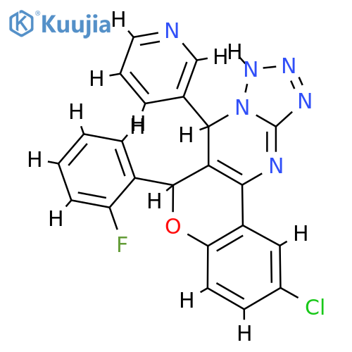 4-chloro-9-(2-fluorophenyl)-11-(pyridin-3-yl)-8-oxa-12,13,14,15,17-pentaazatetracyclo8.7.0.0^{2,7}.0^{12,16}heptadeca-1(10),2(7),3,5,13,15-hexaene structure