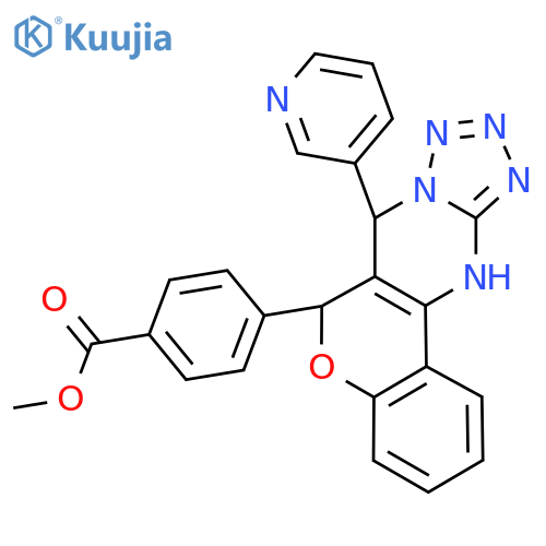 methyl 4-11-(pyridin-3-yl)-8-oxa-12,13,14,15,17-pentaazatetracyclo8.7.0.0^{2,7}.0^{12,16}heptadeca-1(10),2(7),3,5,13,15-hexaen-9-ylbenzoate structure