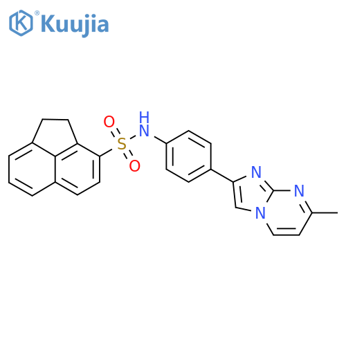 N-(4-{7-methylimidazo1,2-apyrimidin-2-yl}phenyl)-1,2-dihydroacenaphthylene-3-sulfonamide structure