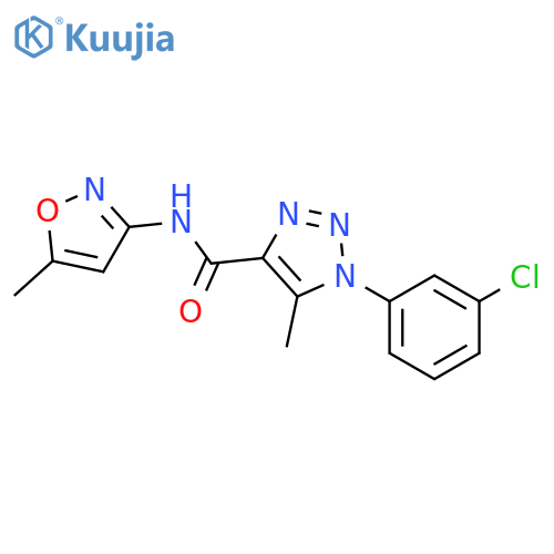 1-(3-chlorophenyl)-5-methyl-N-(5-methyl-1,2-oxazol-3-yl)-1H-1,2,3-triazole-4-carboxamide structure