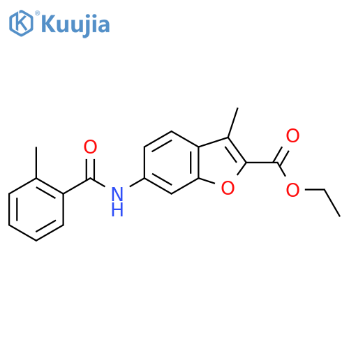 ethyl 3-methyl-6-(2-methylbenzamido)-1-benzofuran-2-carboxylate structure