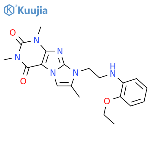 8-{2-(2-ethoxyphenyl)aminoethyl}-1,3,7-trimethyl-1H,2H,3H,4H,8H-imidazo1,2-gpurine-2,4-dione structure