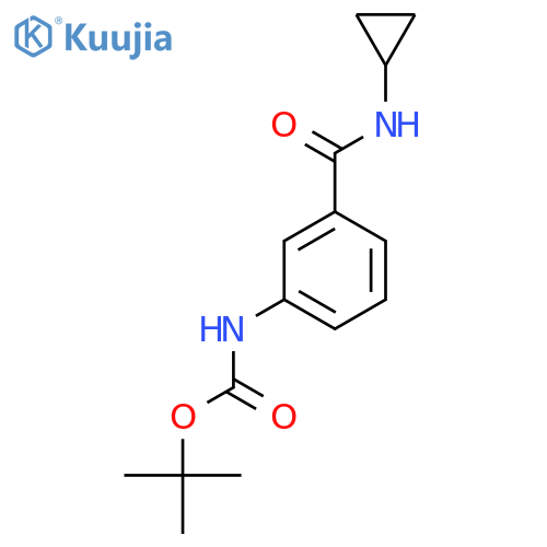 Tert-butyl (3-(cyclopropylcarbamoyl)phenyl)carbamate structure