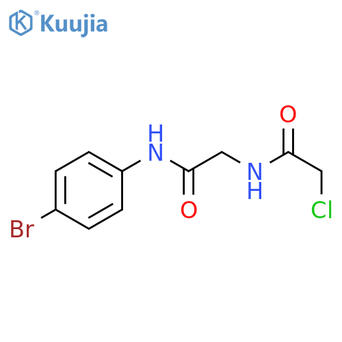 N-{(4-bromophenyl)carbamoylmethyl}-2-chloroacetamide structure