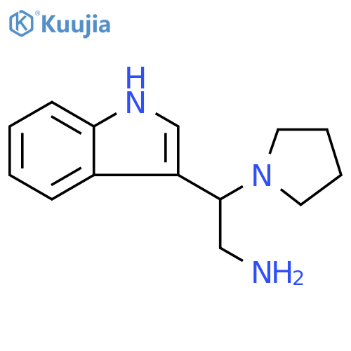 2-(1H-indol-3-yl)-2-(pyrrolidin-1-yl)ethan-1-amine structure
