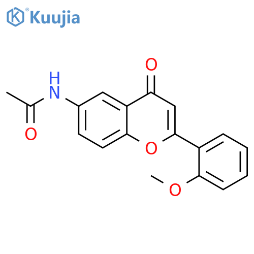 N-2-(2-methoxyphenyl)-4-oxo-4H-chromen-6-ylacetamide structure