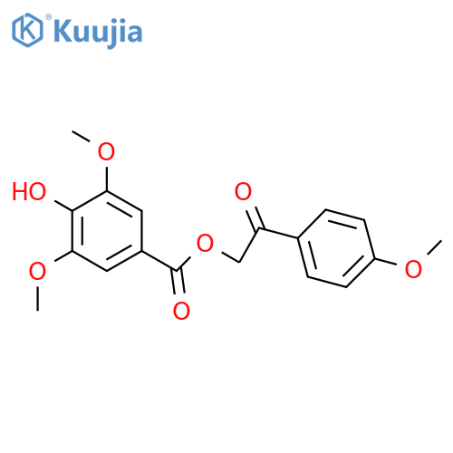 2-(4-methoxyphenyl)-2-oxoethyl 4-hydroxy-3,5-dimethoxybenzoate structure