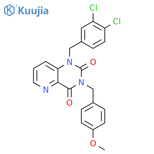 1-(3,4-dichlorophenyl)methyl-3-(4-methoxyphenyl)methyl-1H,2H,3H,4H-pyrido3,2-dpyrimidine-2,4-dione structure