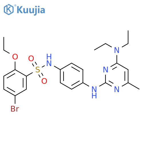 5-bromo-N-(4-{4-(diethylamino)-6-methylpyrimidin-2-ylamino}phenyl)-2-ethoxybenzene-1-sulfonamide structure