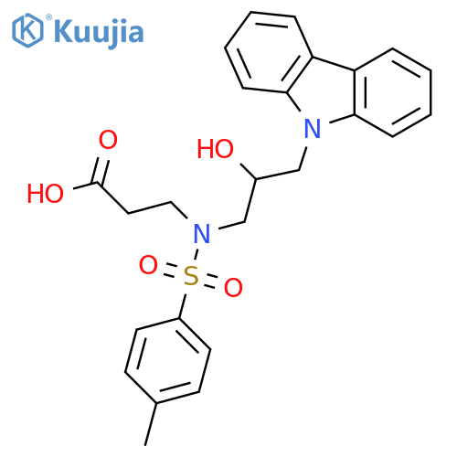 3-{N-3-(9H-carbazol-9-yl)-2-hydroxypropyl4-methylbenzenesulfonamido}propanoic acid structure