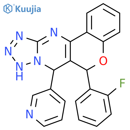 9-(2-fluorophenyl)-11-(pyridin-3-yl)-8-oxa-12,13,14,15,17-pentaazatetracyclo8.7.0.0^{2,7}.0^{12,16}heptadeca-1(10),2(7),3,5,13,15-hexaene structure
