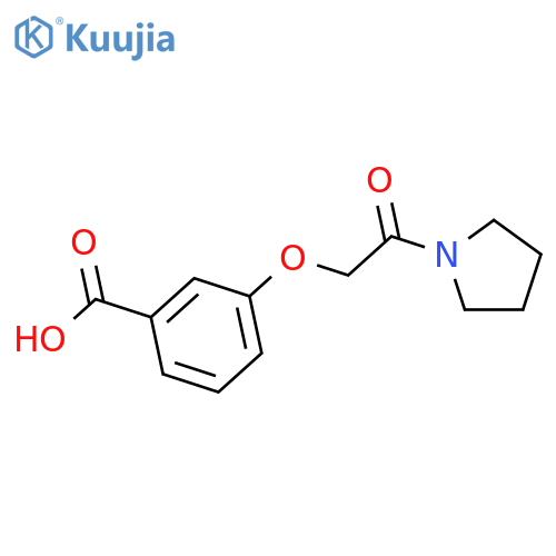 3-(2-Oxo-2-pyrrolidin-1-yl-ethoxy)-benzoicacid structure