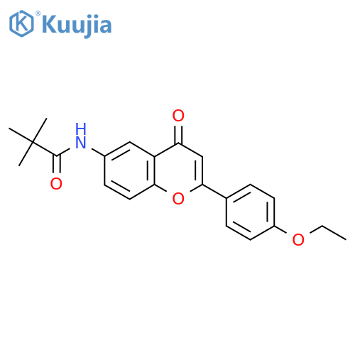 N-2-(4-ethoxyphenyl)-4-oxo-4H-chromen-6-yl-2,2-dimethylpropanamide structure