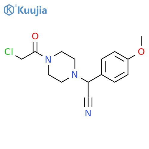 2-4-(2-Chloroacetyl)piperazin-1-yl-2-(4-methoxyphenyl)acetonitrile structure