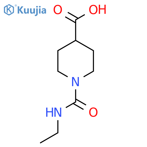 1-(ethylcarbamoyl)piperidine-4-carboxylic acid structure