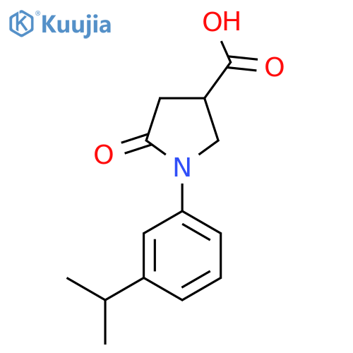 1-(3-Isopropylphenyl)-5-oxopyrrolidine-3-carboxylic acid structure
