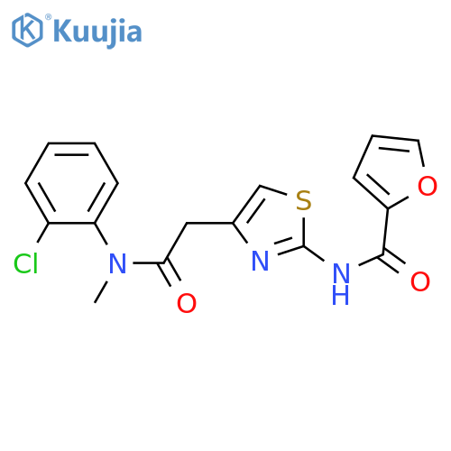 N-4-({(2-chlorophenyl)methylcarbamoyl}methyl)-1,3-thiazol-2-ylfuran-2-carboxamide structure