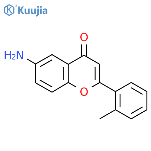 6-amino-2-(2-methylphenyl)-4H-chromen-4-one structure