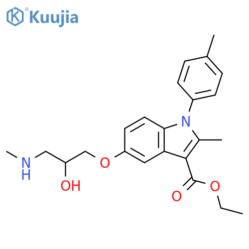 ethyl 5-2-hydroxy-3-(methylamino)propoxy-2-methyl-1-(4-methylphenyl)-1H-indole-3-carboxylate structure