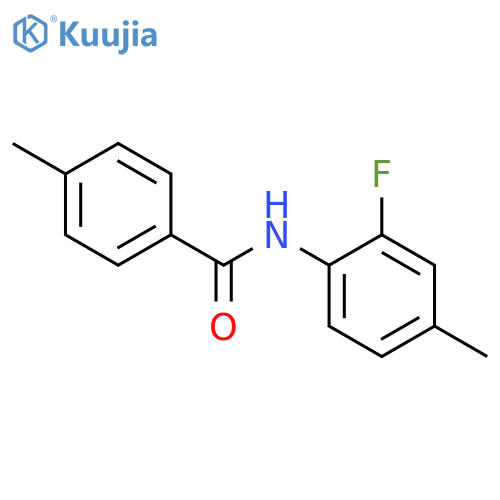 N-(2-fluoro-4-methylphenyl)-4-methylbenzamide structure