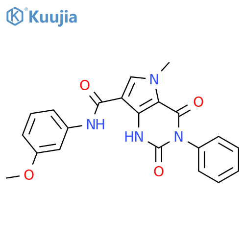 N-(3-methoxyphenyl)-5-methyl-2,4-dioxo-3-phenyl-1H,2H,3H,4H,5H-pyrrolo3,2-dpyrimidine-7-carboxamide structure