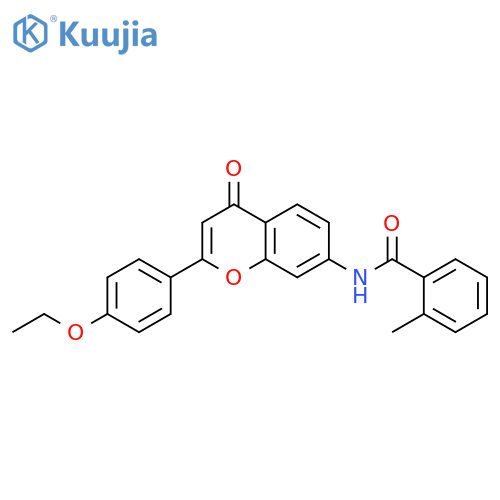 N-2-(4-ethoxyphenyl)-4-oxo-4H-chromen-7-yl-2-methylbenzamide structure