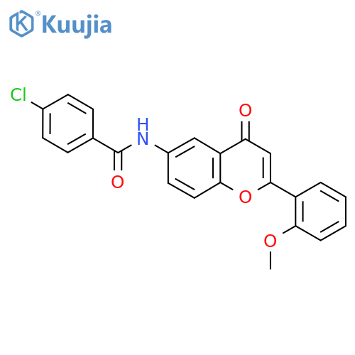 4-chloro-N-2-(2-methoxyphenyl)-4-oxo-4H-chromen-6-ylbenzamide structure