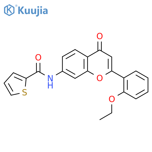 N-2-(2-ethoxyphenyl)-4-oxo-4H-chromen-7-ylthiophene-2-carboxamide structure