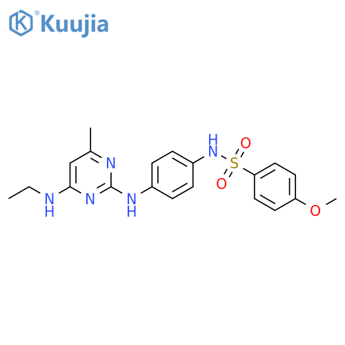 N-(4-{4-(ethylamino)-6-methylpyrimidin-2-ylamino}phenyl)-4-methoxybenzene-1-sulfonamide structure
