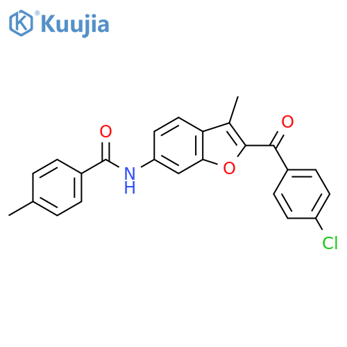 N-2-(4-chlorobenzoyl)-3-methyl-1-benzofuran-6-yl-4-methylbenzamide structure