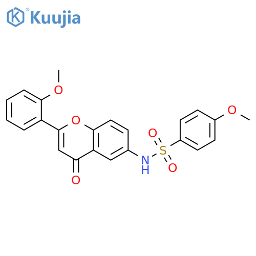 4-methoxy-N-2-(2-methoxyphenyl)-4-oxo-4H-chromen-6-ylbenzene-1-sulfonamide structure