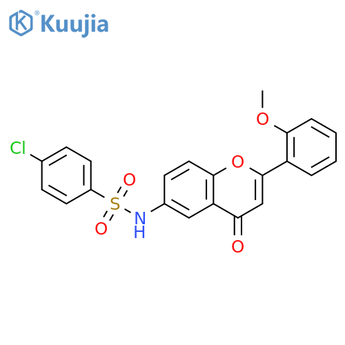 4-chloro-N-2-(2-methoxyphenyl)-4-oxo-4H-chromen-6-ylbenzene-1-sulfonamide structure