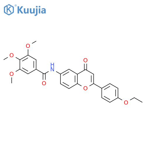 N-2-(4-ethoxyphenyl)-4-oxo-4H-chromen-6-yl-3,4,5-trimethoxybenzamide structure