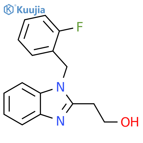 1H-Benzimidazole-2-ethanol, 1-[(2-fluorophenyl)methyl]- structure