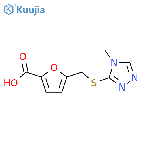 5-{(4-Methyl-4H-1,2,4-triazol-3-yl)sulfanylmethyl}furan-2-carboxylic Acid structure