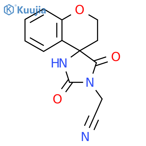 2-{2',5'-dioxo-2,3-dihydrospiro1-benzopyran-4,4'-imidazolidine-1'-yl}acetonitrile structure