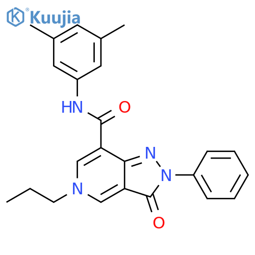 N-(3,5-dimethylphenyl)-3-oxo-2-phenyl-5-propyl-2H,3H,5H-pyrazolo4,3-cpyridine-7-carboxamide structure