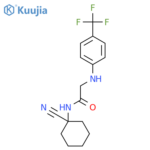 N-(1-cyanocyclohexyl)-2-{[4-(trifluoromethyl)phenyl]amino}acetamide structure