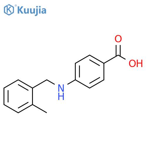 Benzoic acid, 4-[[(2-methylphenyl)methyl]amino]- structure