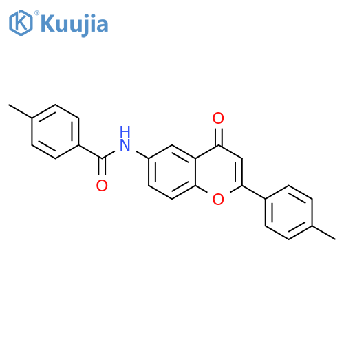 4-methyl-N-2-(4-methylphenyl)-4-oxo-4H-chromen-6-ylbenzamide structure