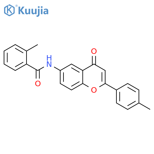 2-methyl-N-2-(4-methylphenyl)-4-oxo-4H-chromen-6-ylbenzamide structure