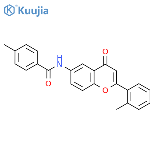 4-methyl-N-2-(2-methylphenyl)-4-oxo-4H-chromen-6-ylbenzamide structure