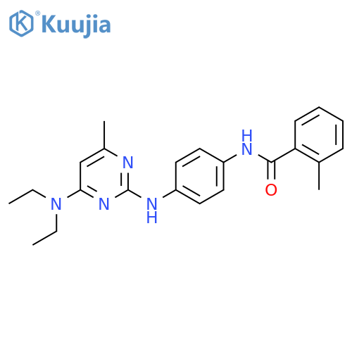 N-(4-{4-(diethylamino)-6-methylpyrimidin-2-ylamino}phenyl)-2-methylbenzamide structure