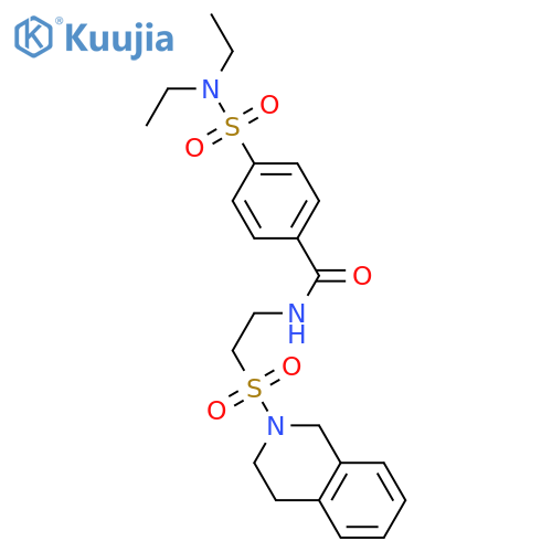 4-(diethylsulfamoyl)-N-2-(1,2,3,4-tetrahydroisoquinoline-2-sulfonyl)ethylbenzamide structure