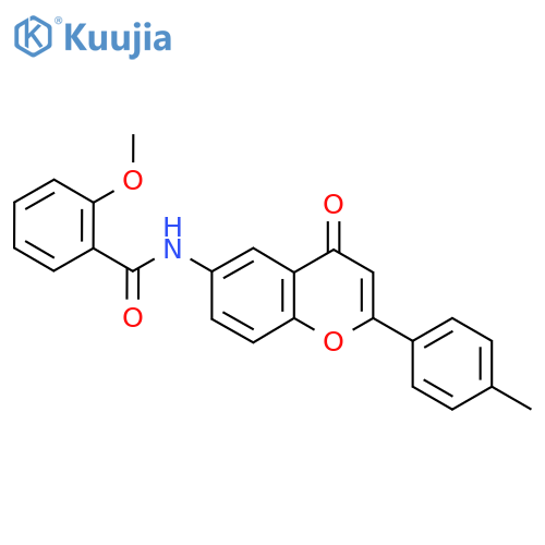 2-methoxy-N-2-(4-methylphenyl)-4-oxo-4H-chromen-6-ylbenzamide structure