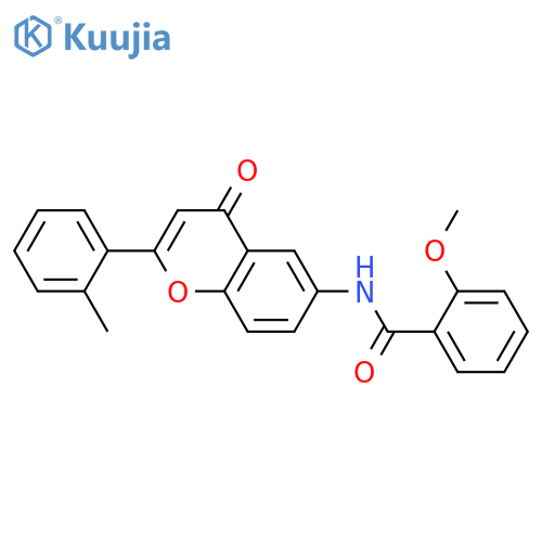 2-methoxy-N-2-(2-methylphenyl)-4-oxo-4H-chromen-6-ylbenzamide structure