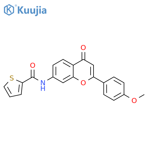 N-2-(4-methoxyphenyl)-4-oxo-4H-chromen-7-ylthiophene-2-carboxamide structure